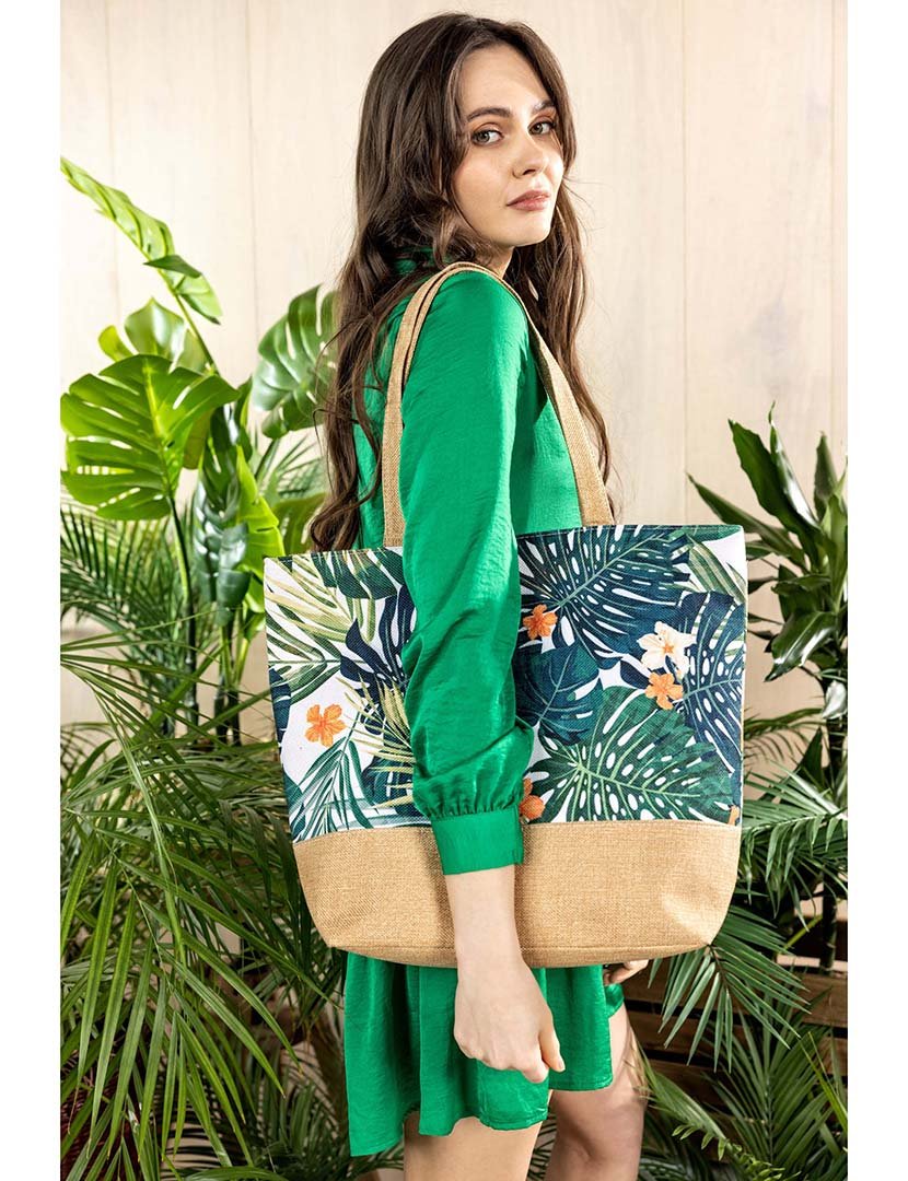 Mala de praia multicolorida