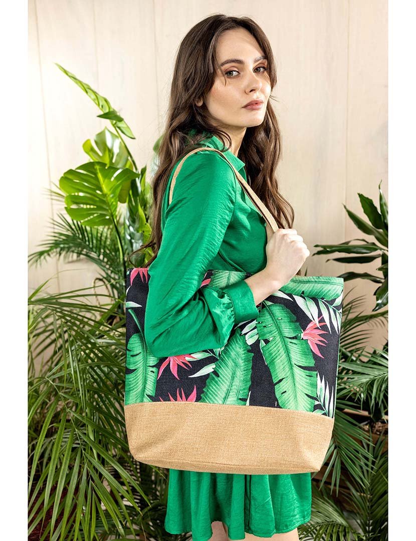 Mala de praia multicolorida