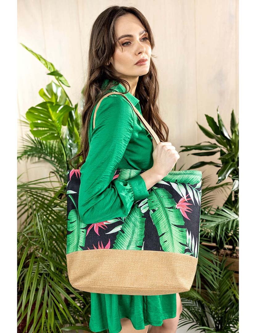 Mala de praia multicolorida