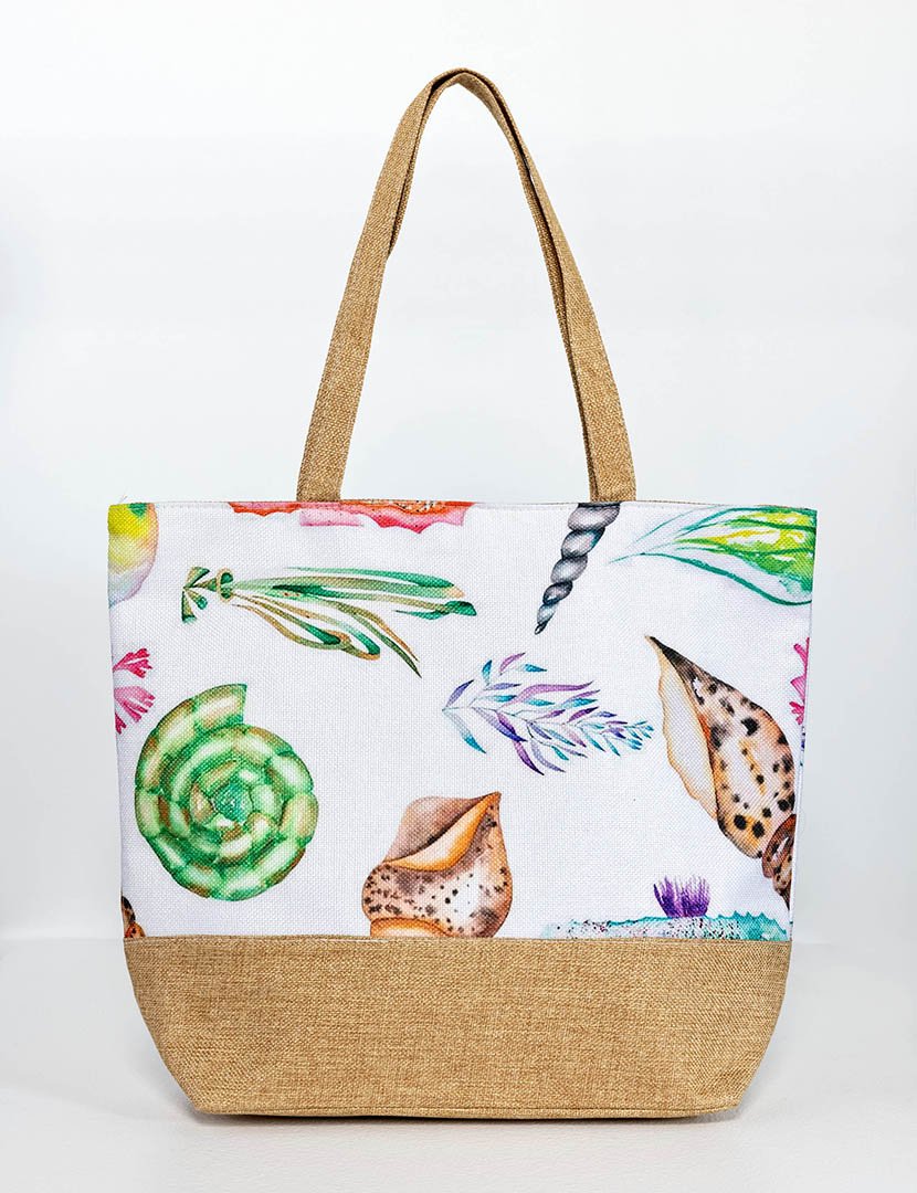 Mala de praia multicolorida