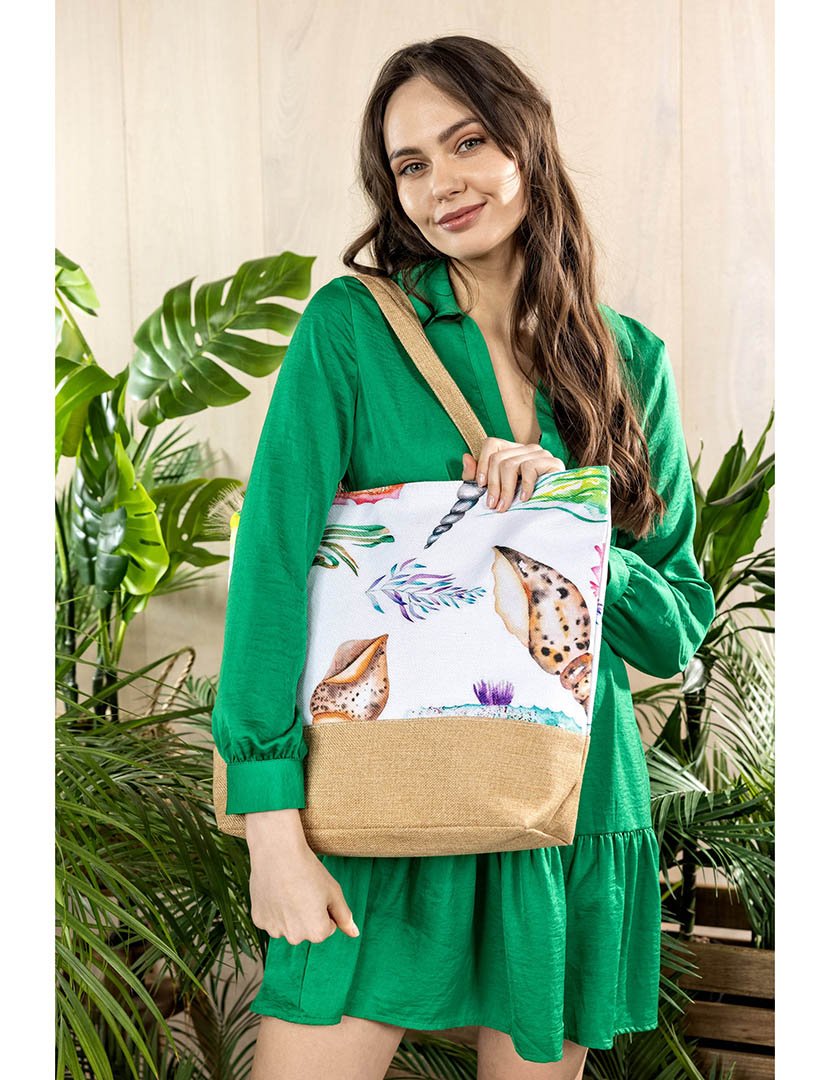 Mala de praia multicolorida