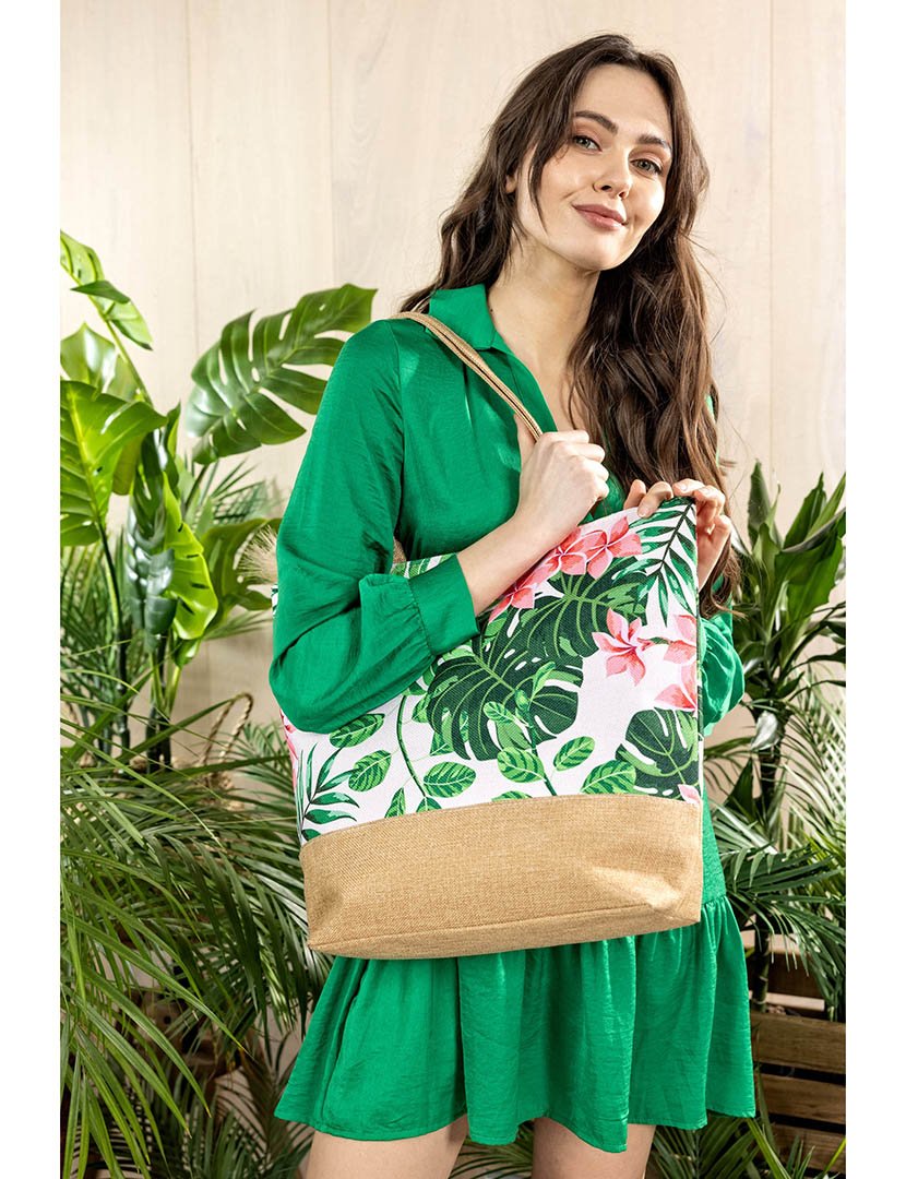 Mala de praia multicolorida