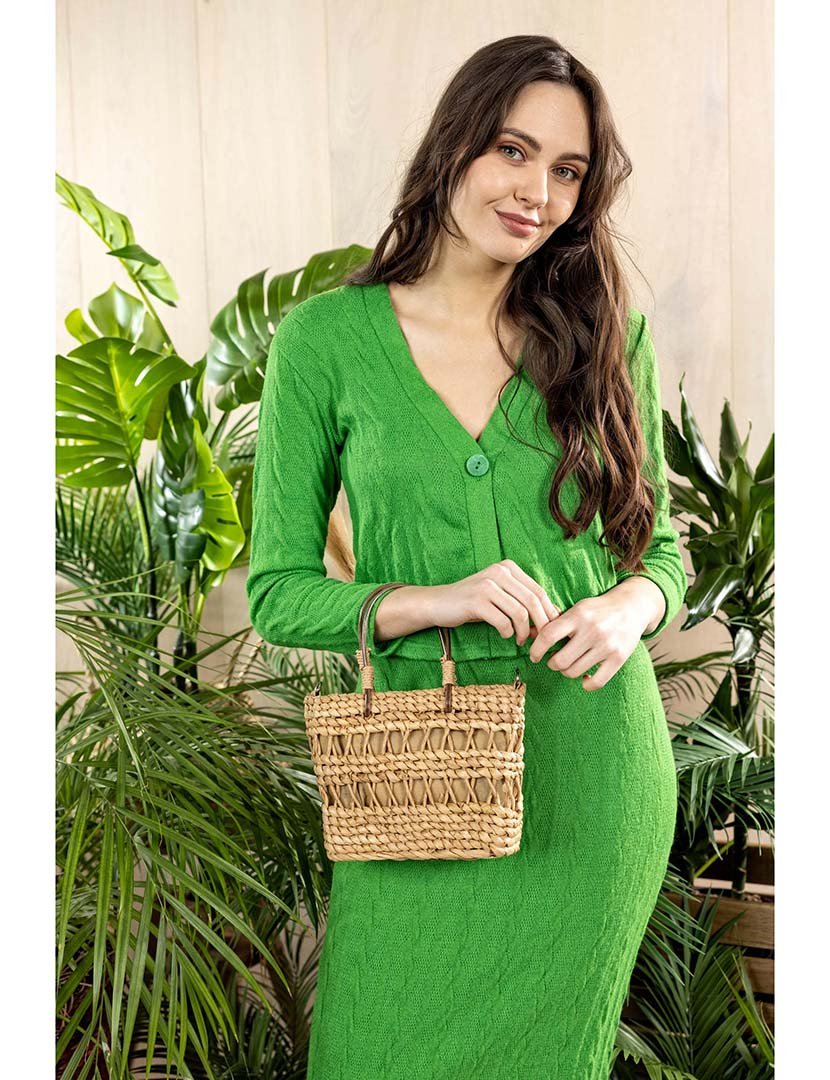 Mala de palha castanha