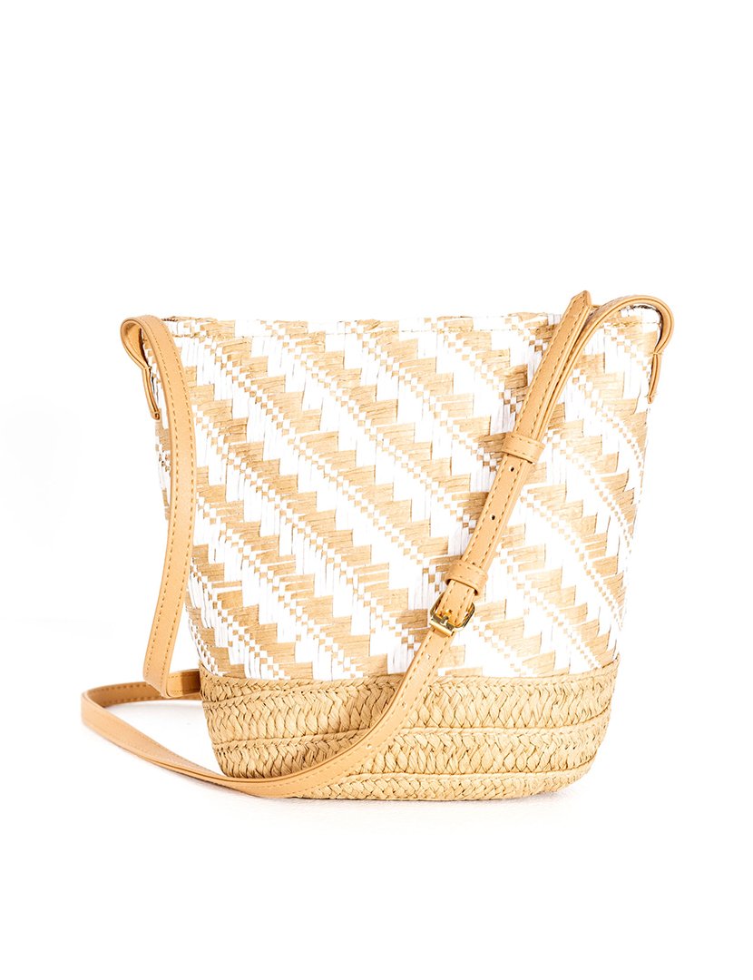 Mala de palha multicolorida