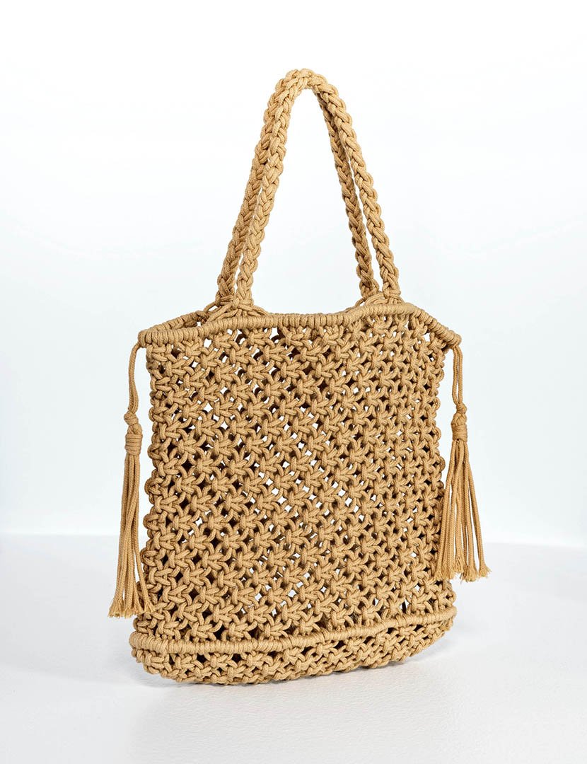 Mala trançada castanha