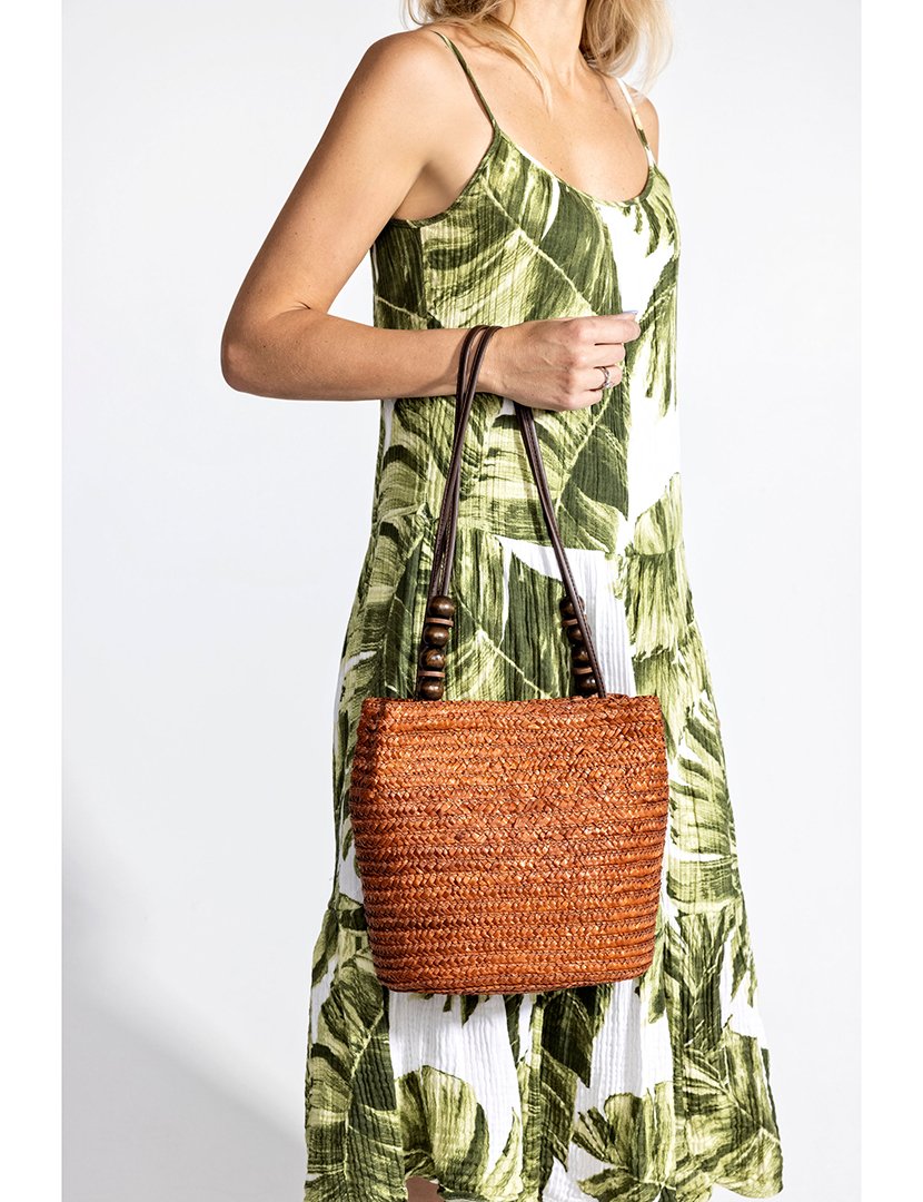 Mala de palha castanha