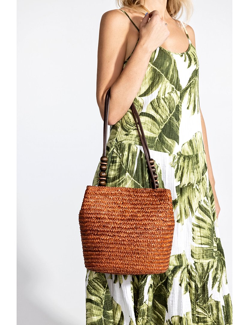 Mala de palha castanha