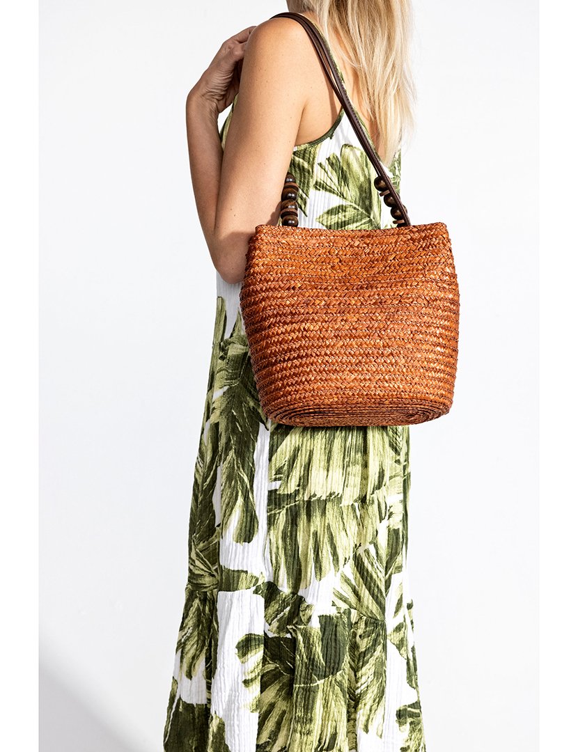 Mala de palha castanha