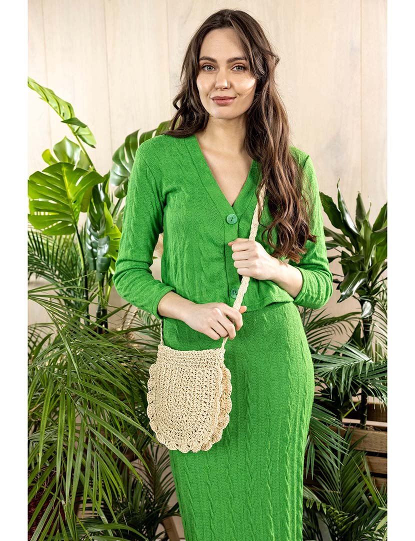 Mala de palha castanha clara