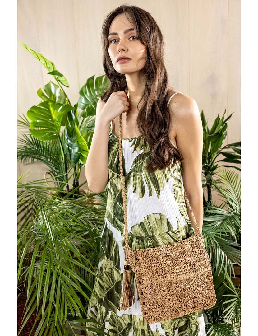 Mala de palha castanha