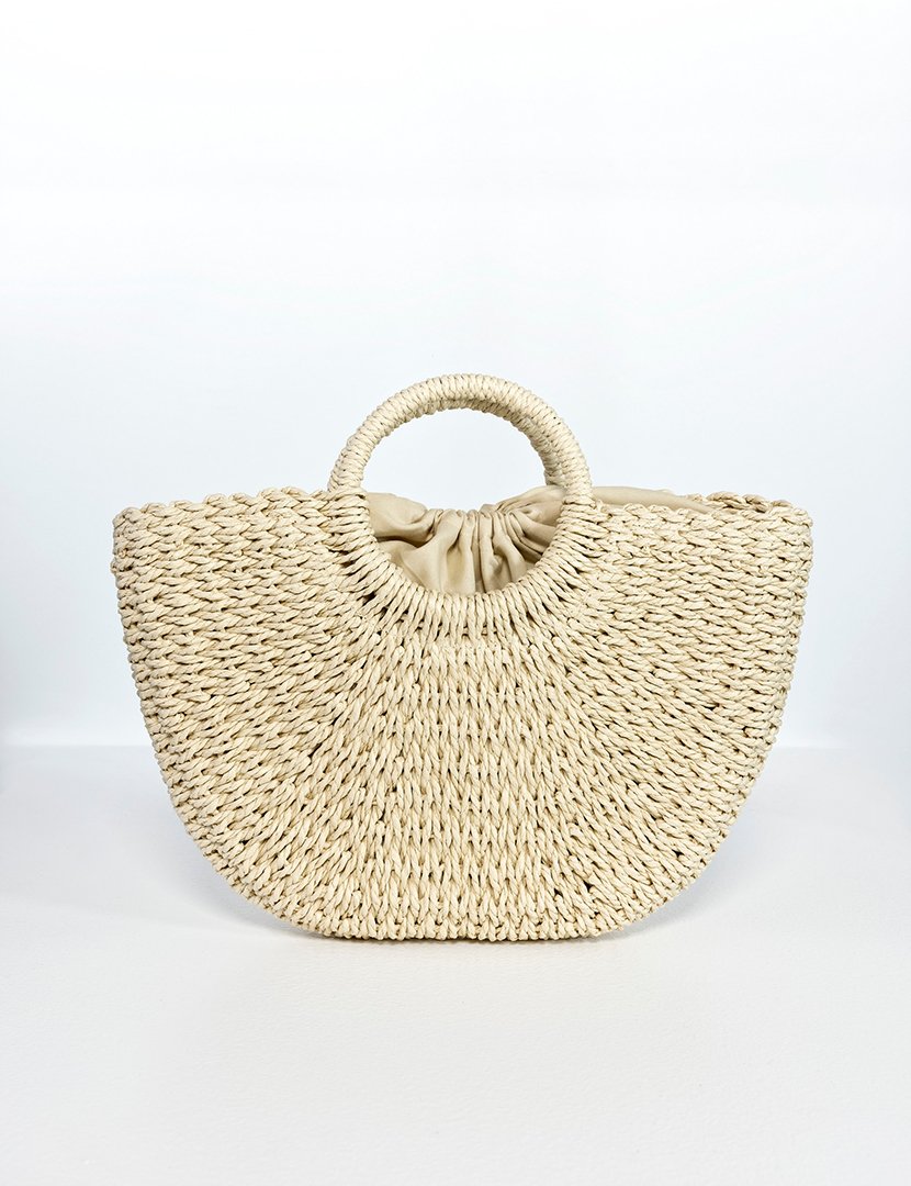 Mala de palha castanha clara