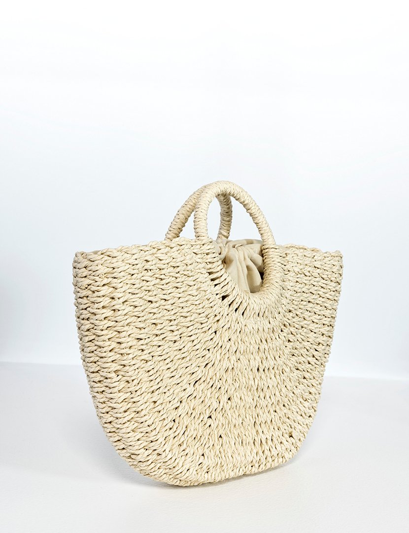 Mala de palha castanha clara