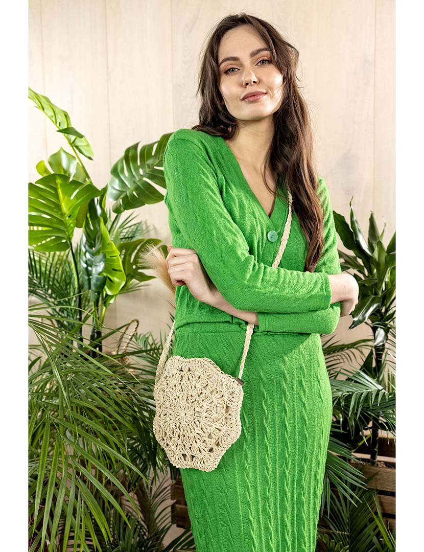 Mala de palha castanha clara