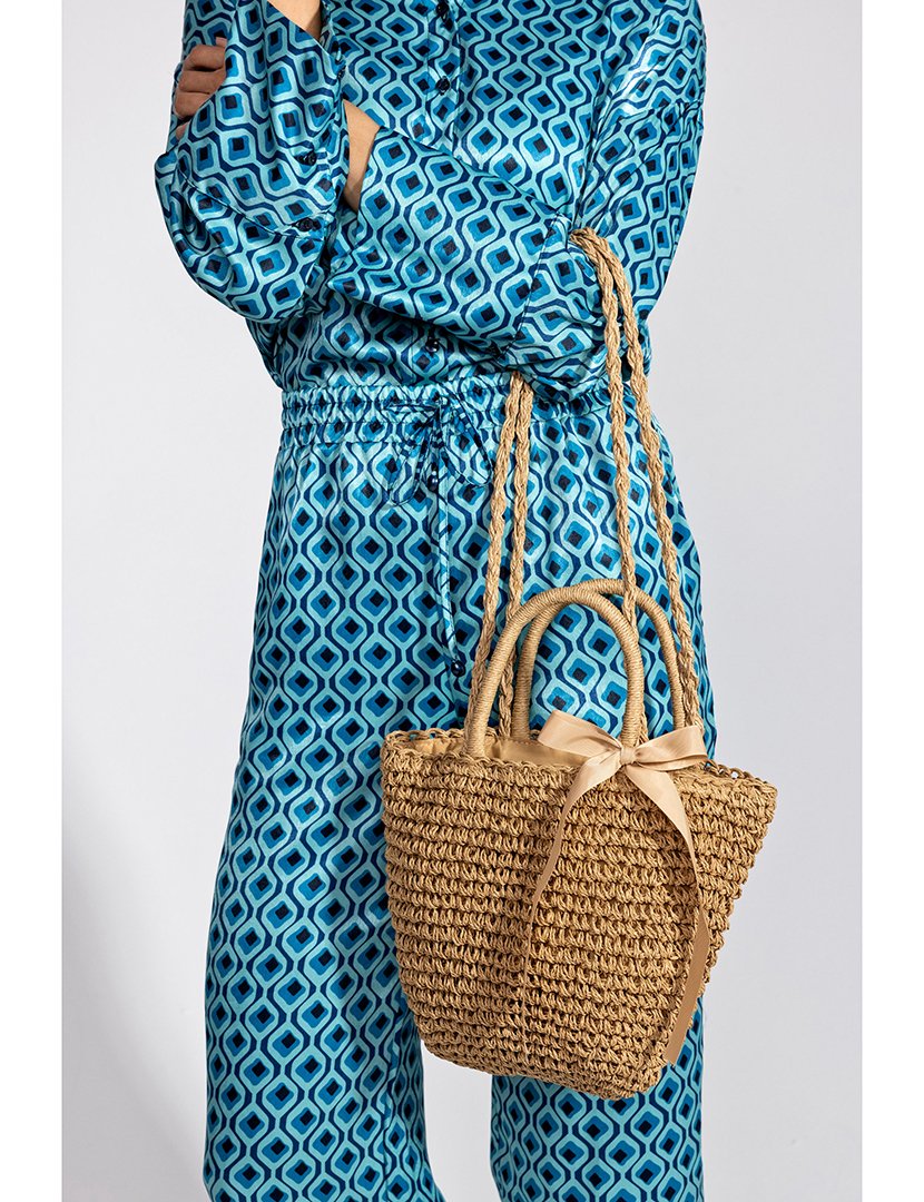 Mala de palha castanha