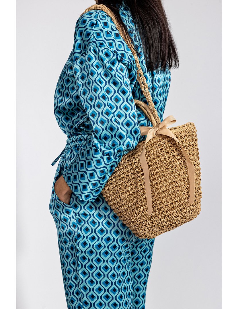 Mala de palha castanha