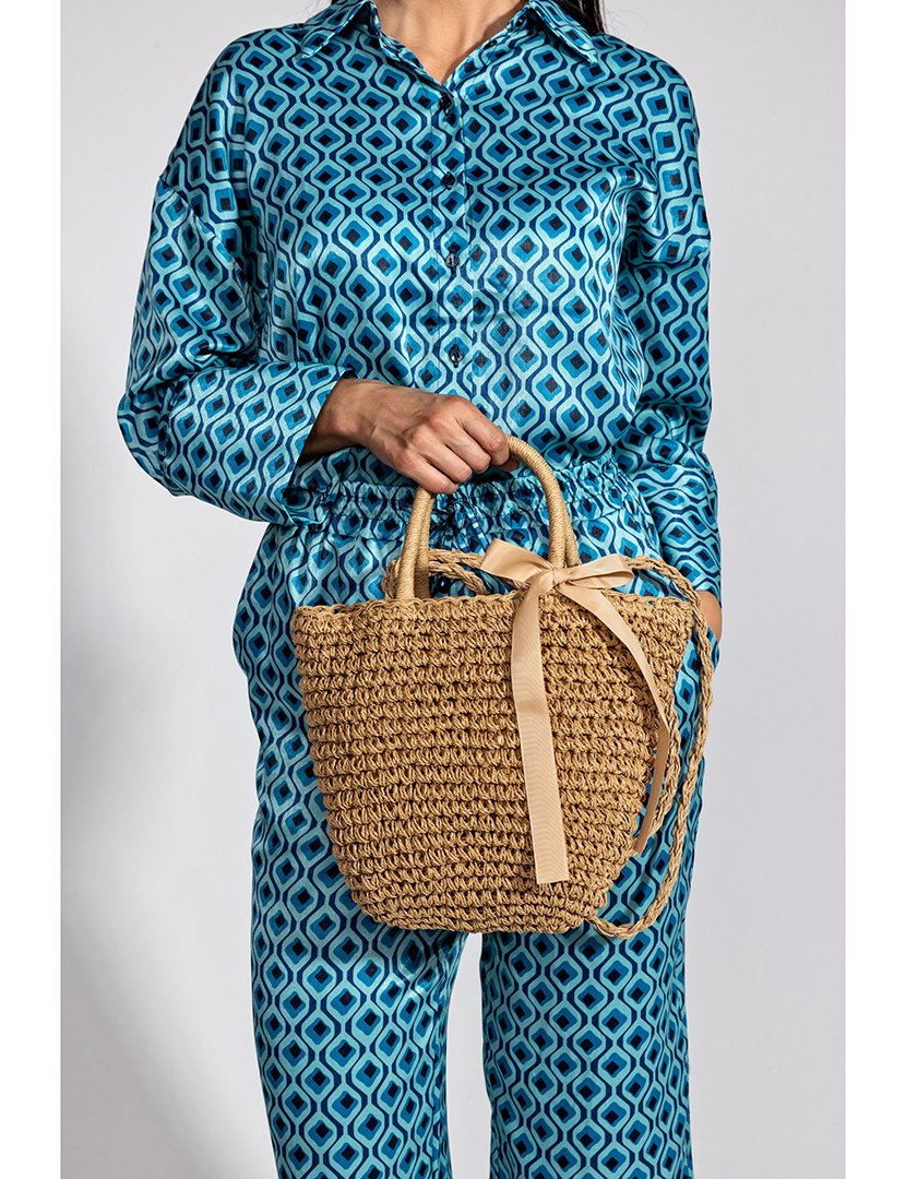 Mala de palha castanha