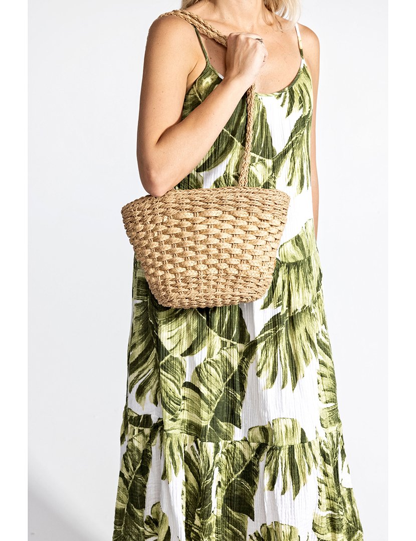 Mala de palha castanha