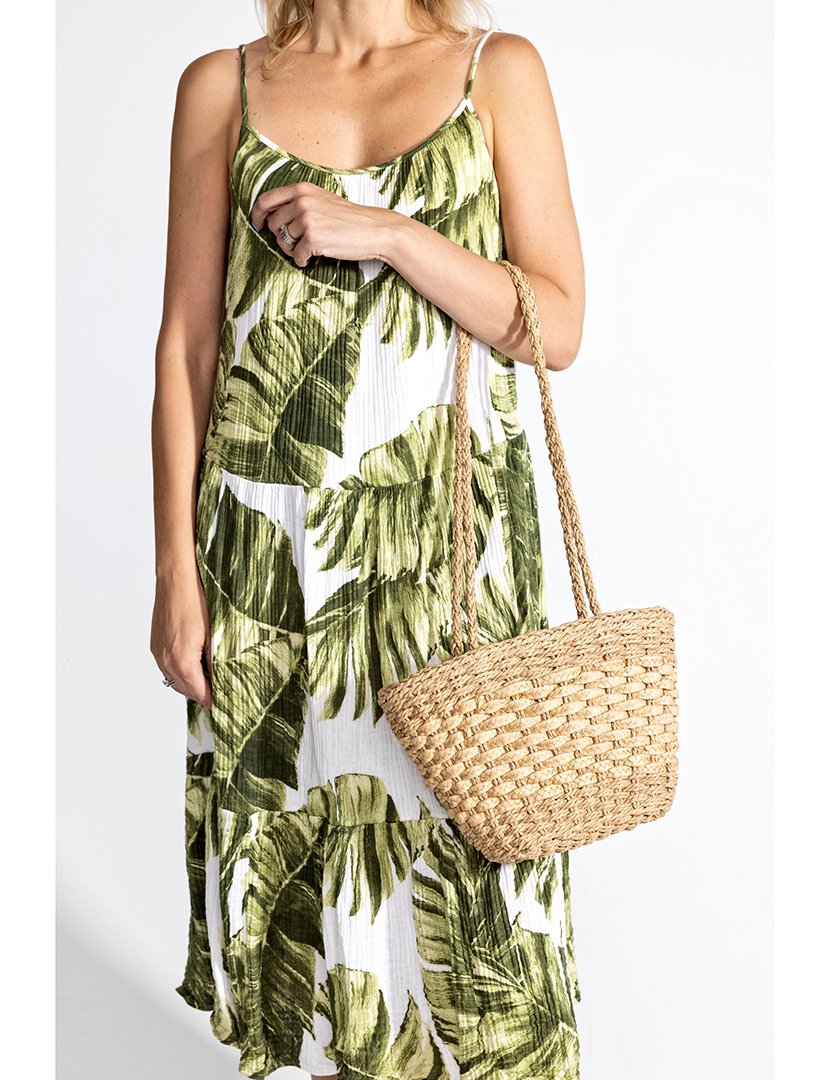 Mala de palha castanha