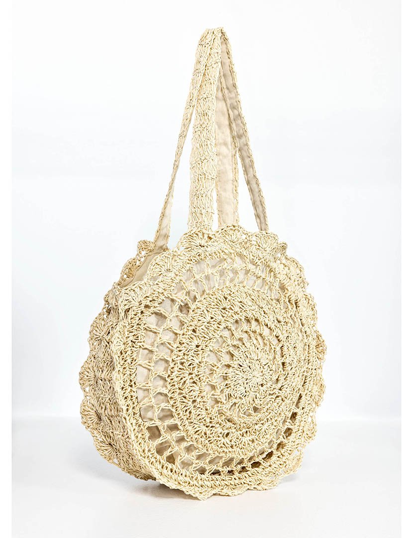 Mala de palha castanha clara