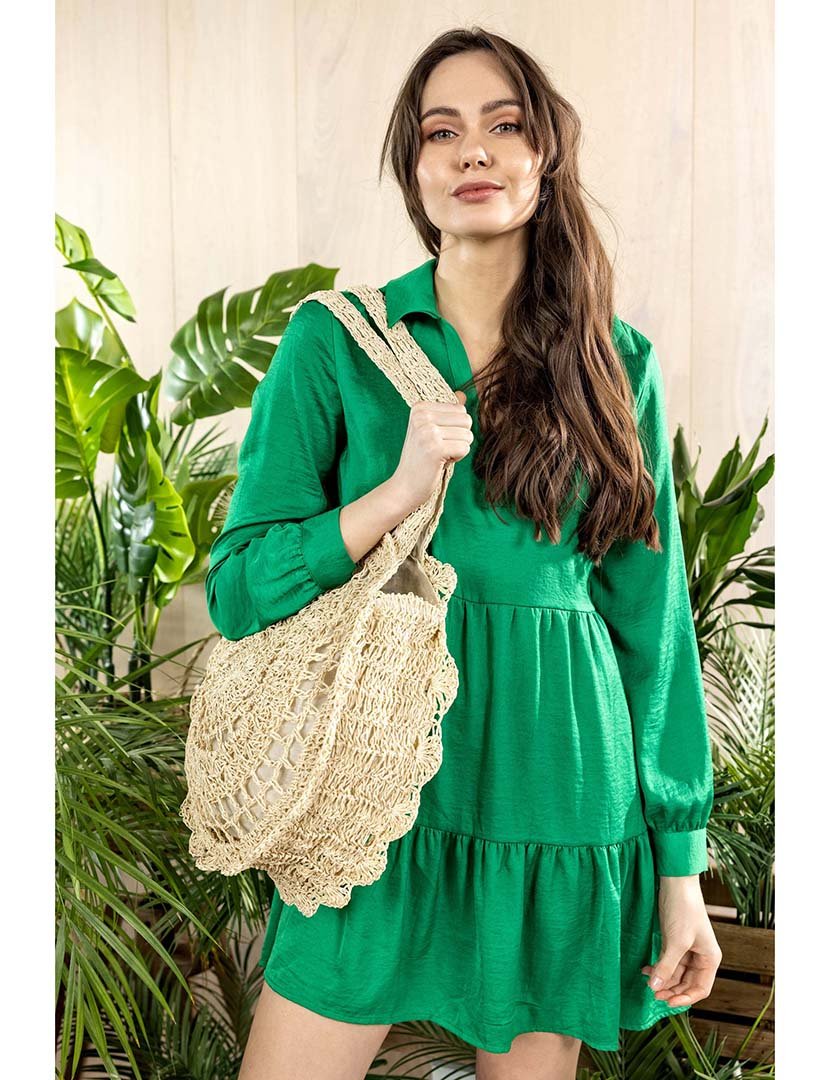 Mala de palha castanha clara