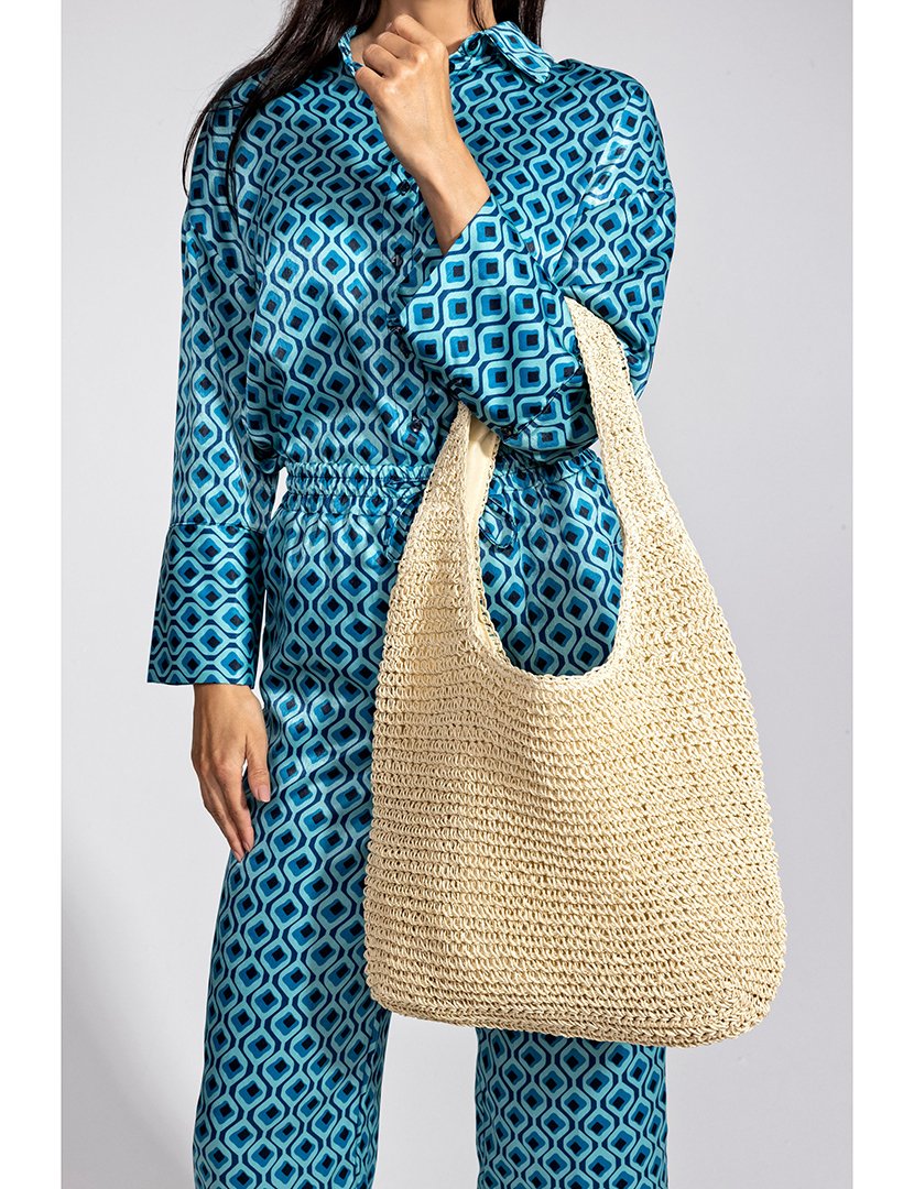 Mala de palha castanha clara