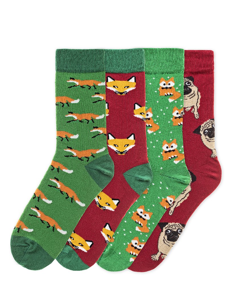 4 Pares de Meias multicoloridos