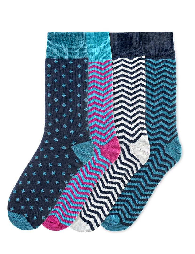 4 Pares de Meias multicoloridos