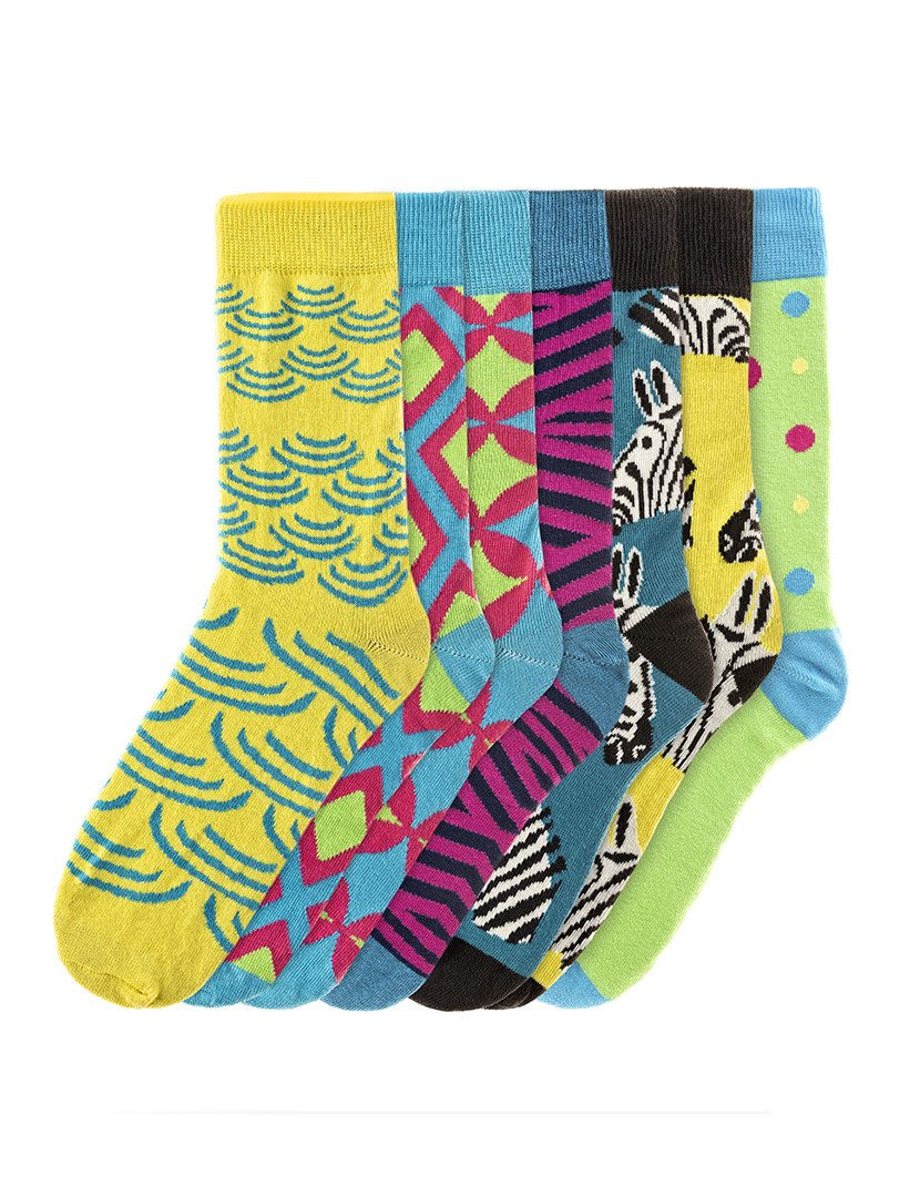 7 Pares de Meias multicoloridos