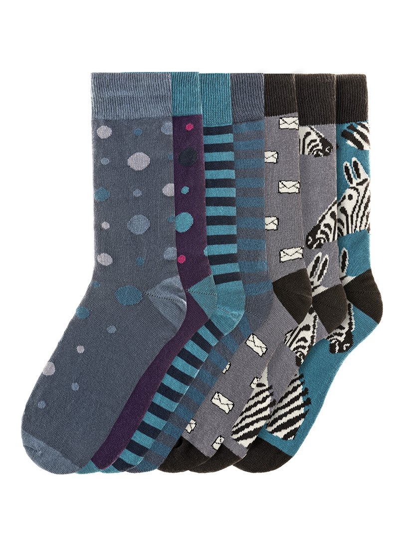 7 Pares de Meias multicoloridos