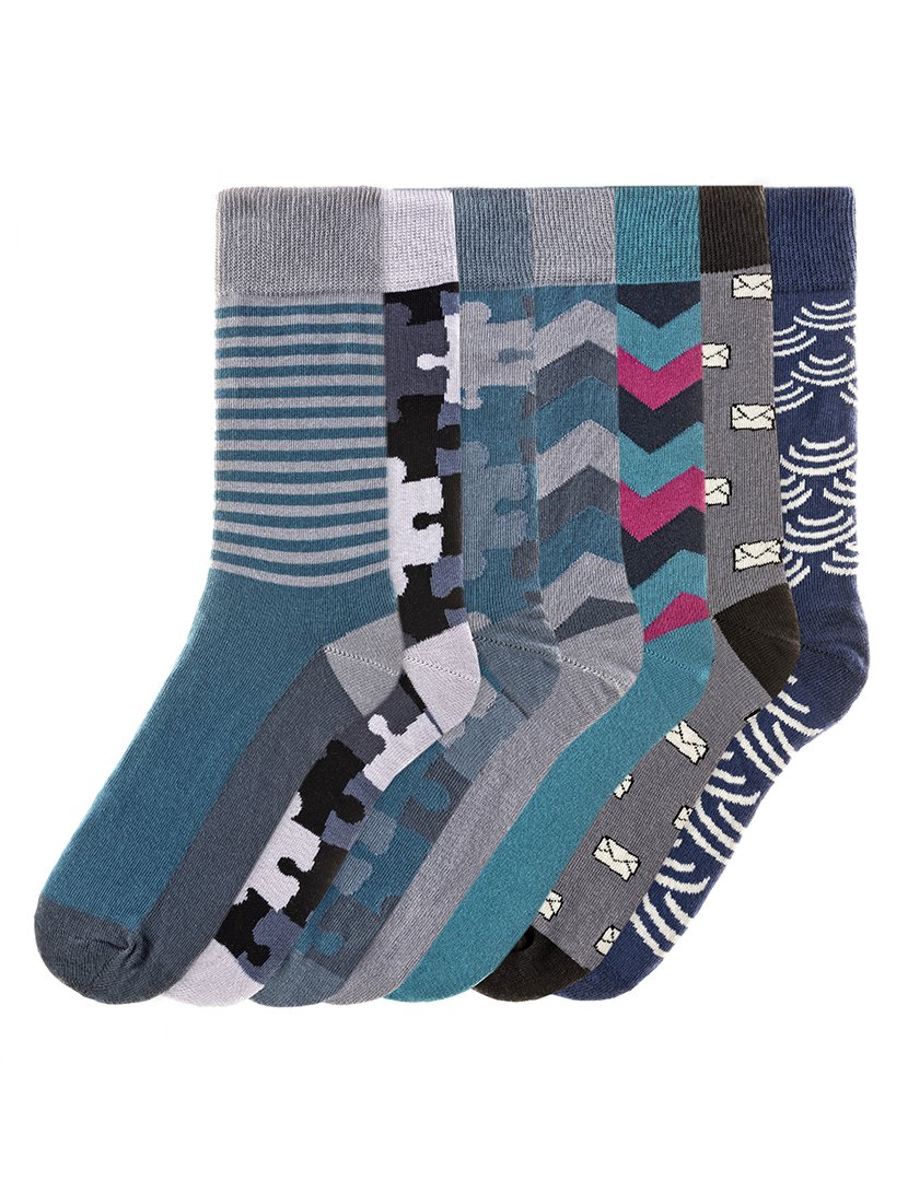 7 Pares de Meias multicoloridos