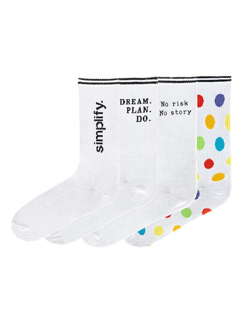 4 Pares de Meias multicoloridos