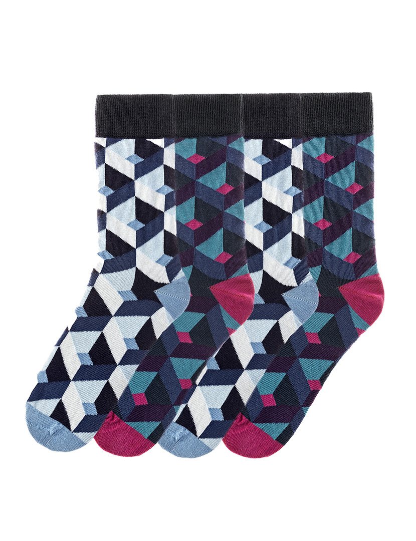 4 Pares de Meias multicoloridos