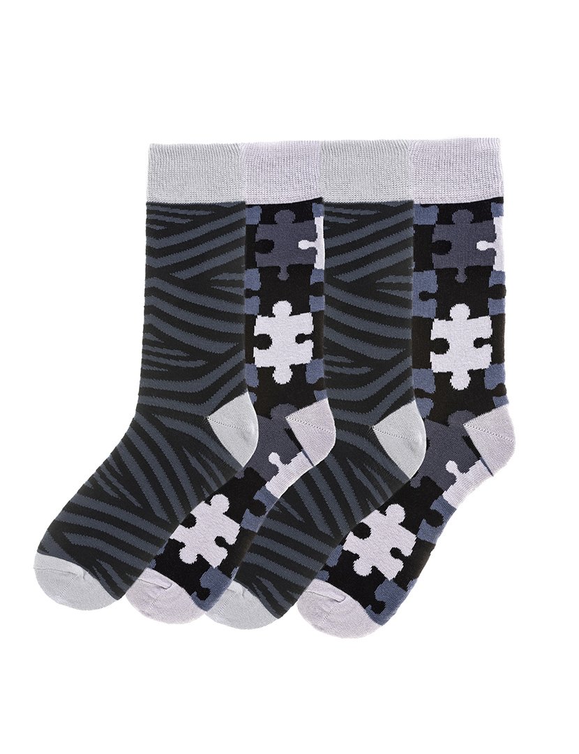 4 Pares de Meias multicoloridos