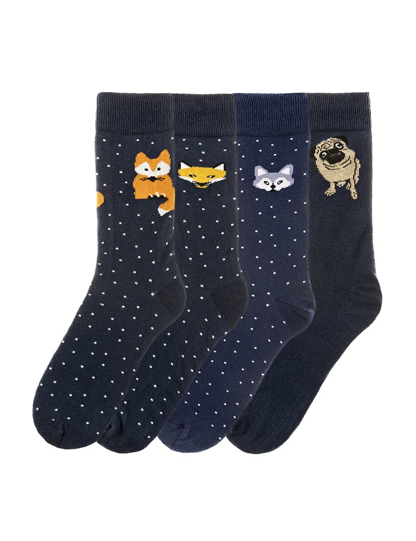 4 Pares de Meias multicoloridos