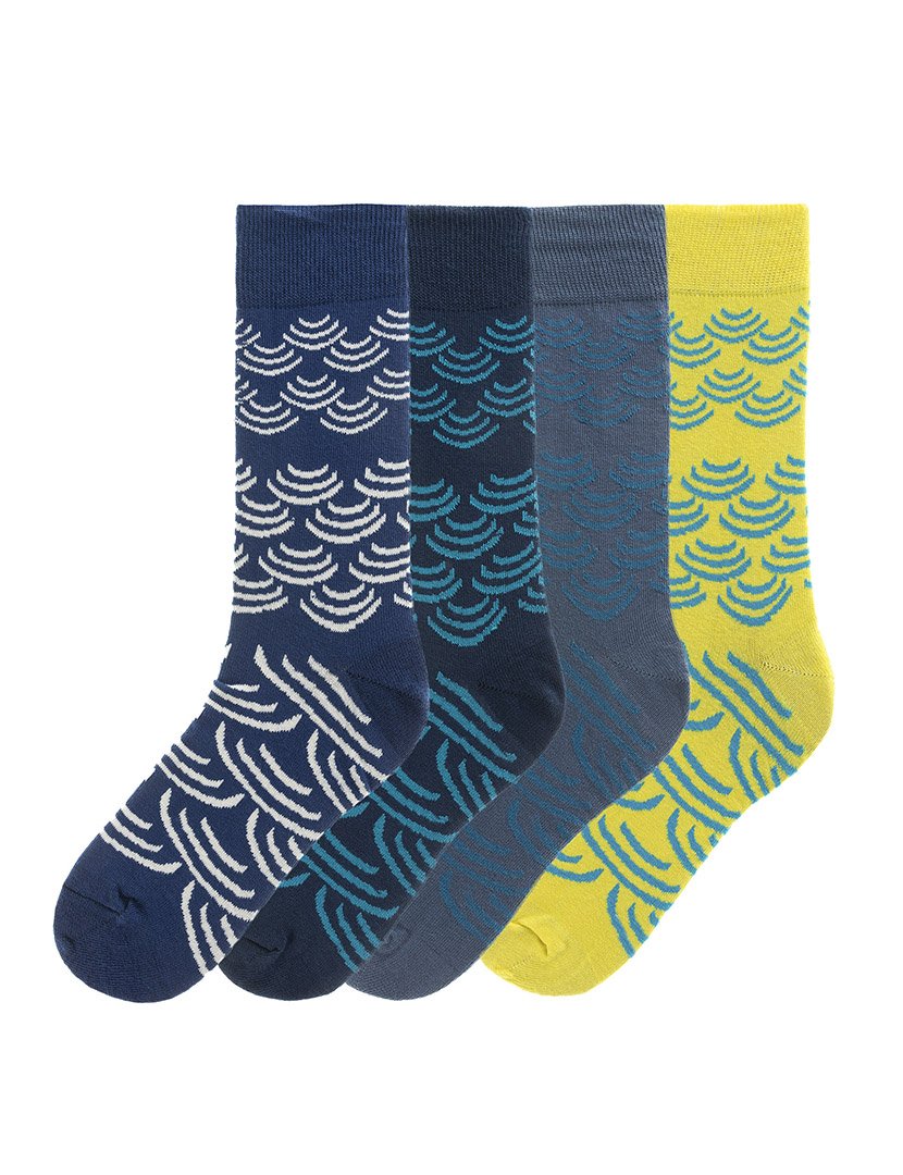 4 Pares de Meias multicoloridos