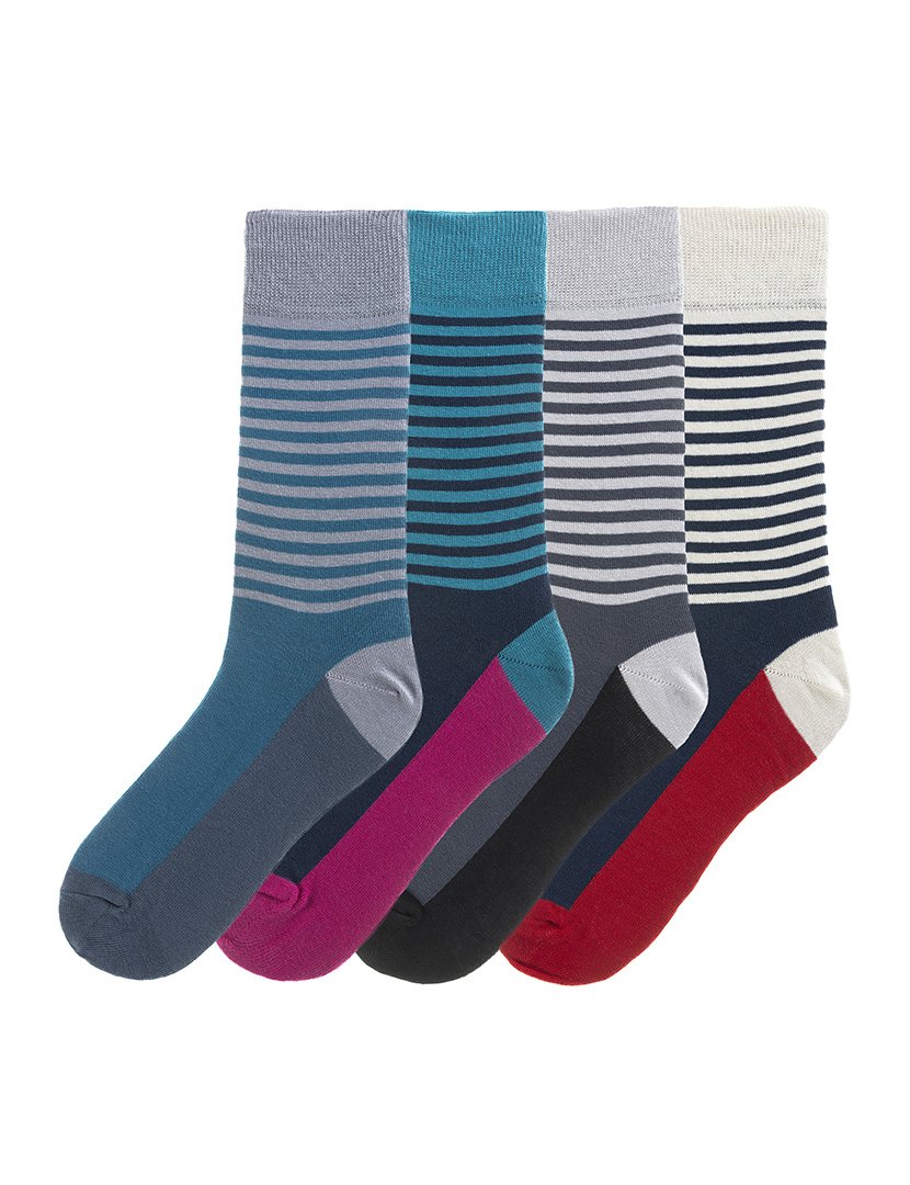 4 Pares de Meias multicoloridos