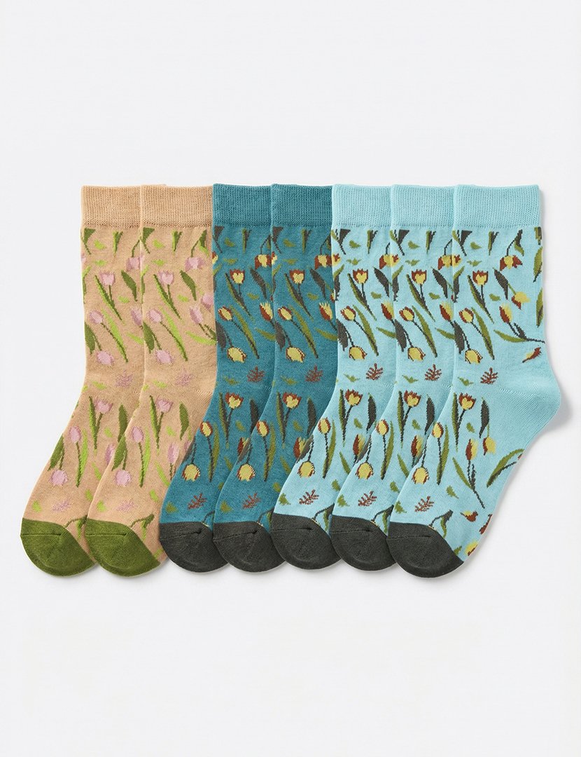 7 Pares de Meias multicoloridos