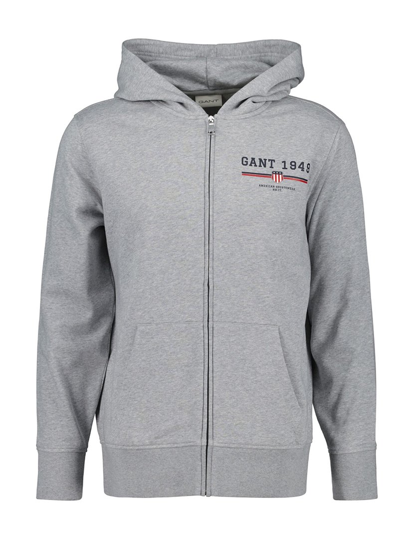 Sweatshirt com fecho Cinzento