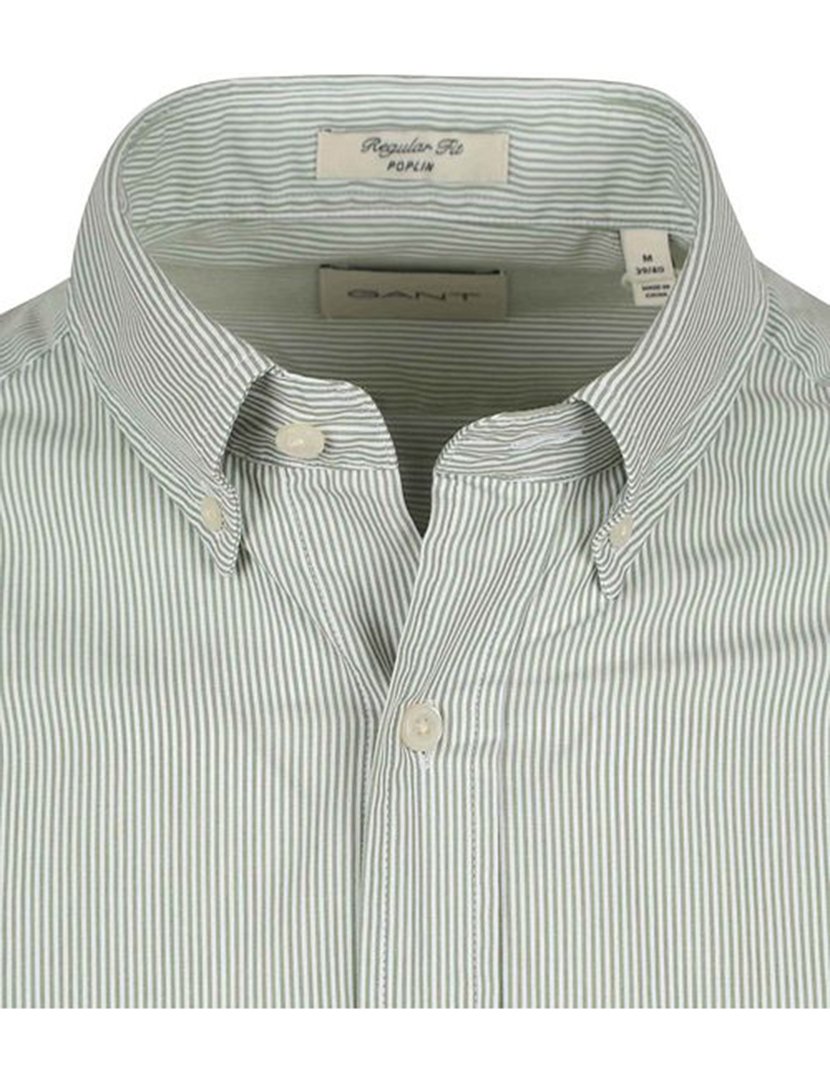 Camisa de manga comprida clássica banker Verde