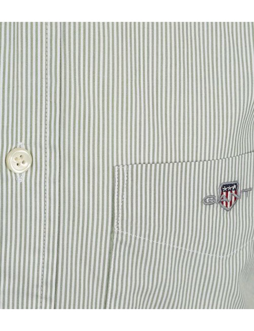 Camisa de manga comprida clássica banker Verde