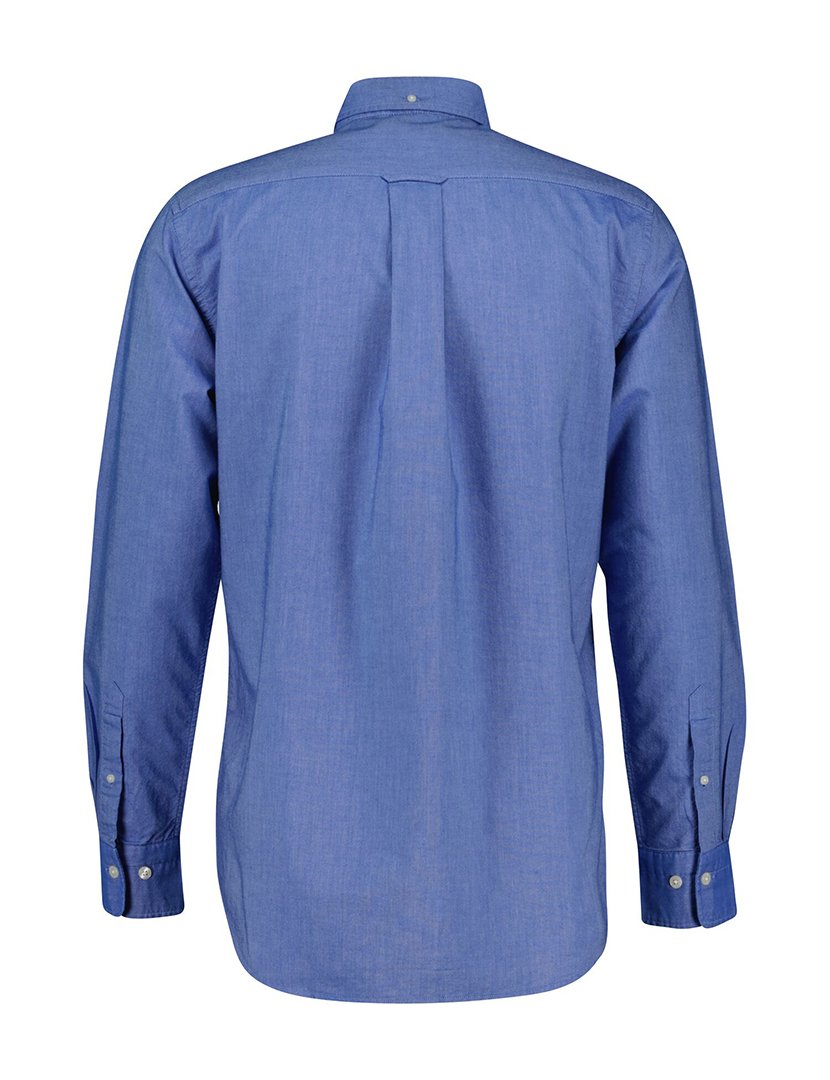 Camisa de manga comprida clássica oxford Azul