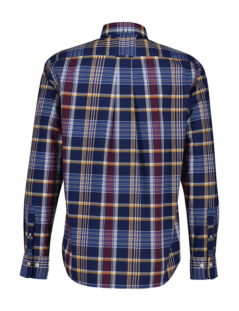 Camisa de manga comprida xadrez Azul