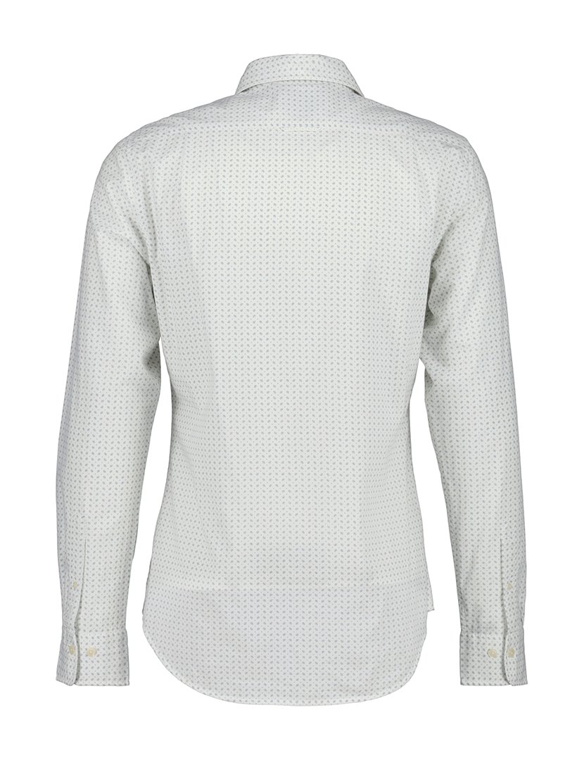 Camisa de manga comprida slim Bege