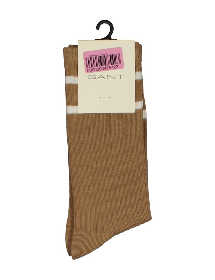 Meias com riscas castanhas