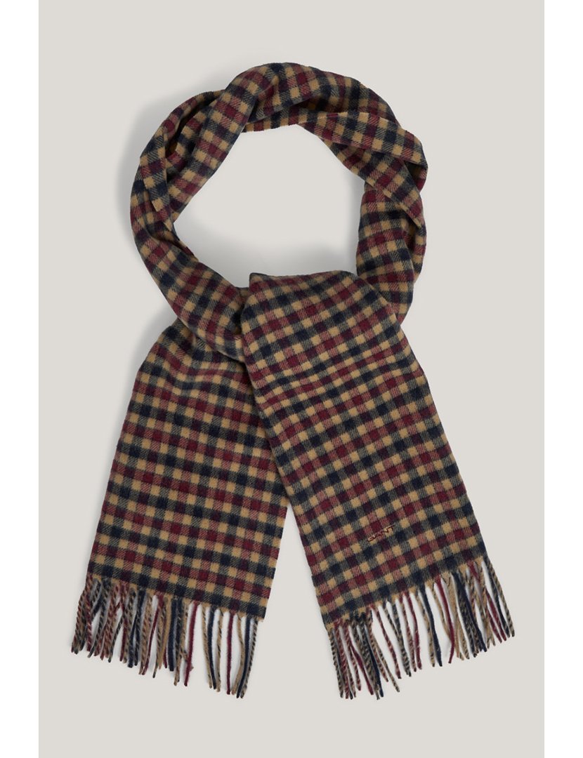 Cachecol de lã xadrez Rosa