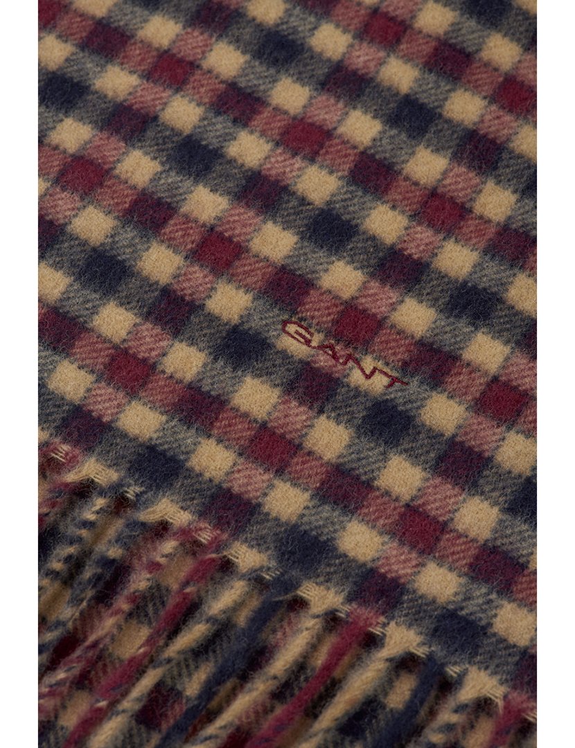 Cachecol de lã xadrez Rosa