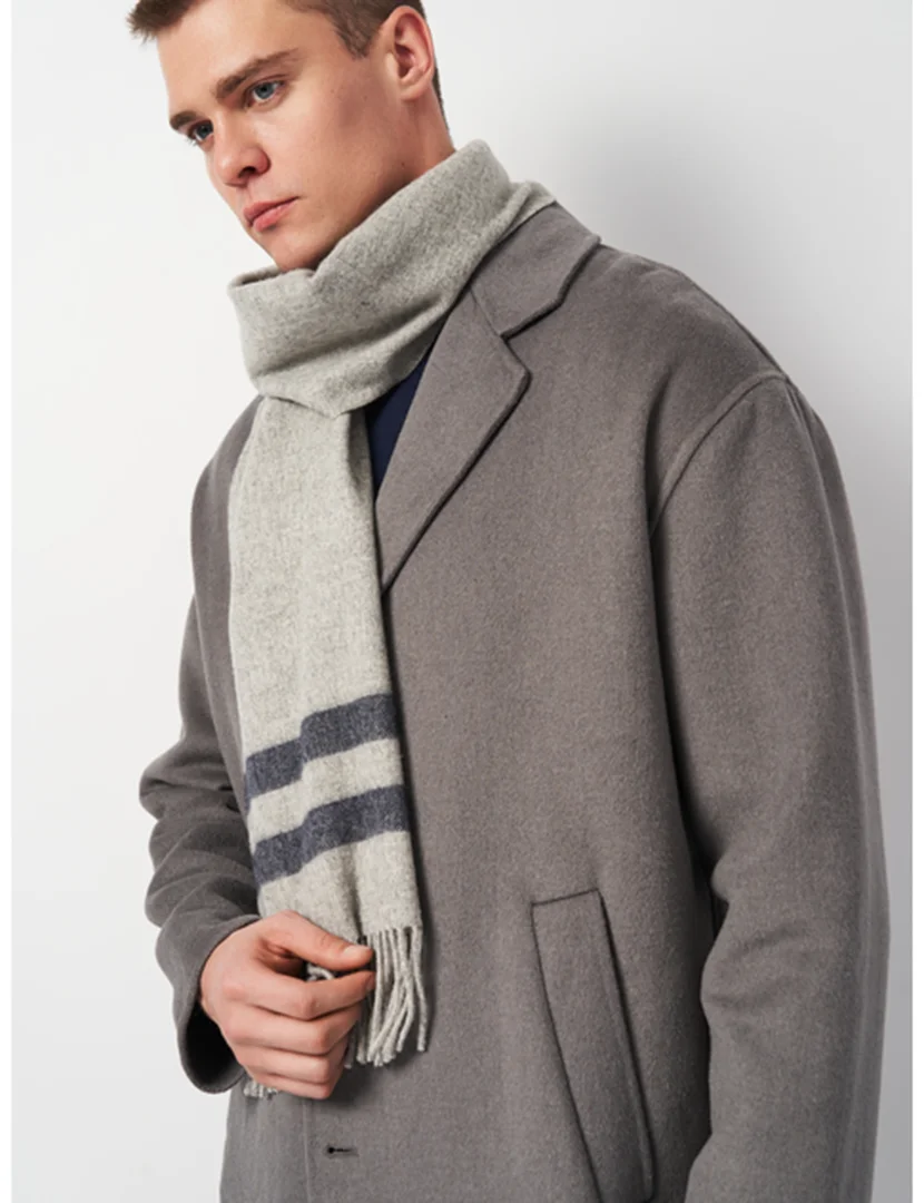 Cachecol de lã Cinzento