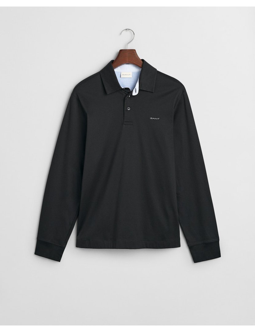 Pólo de manga comprida Preto