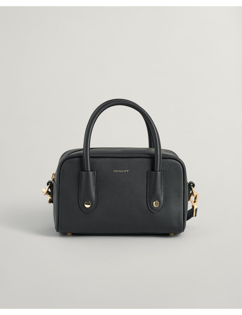 Mini Bolsa Iconic de pele Preto