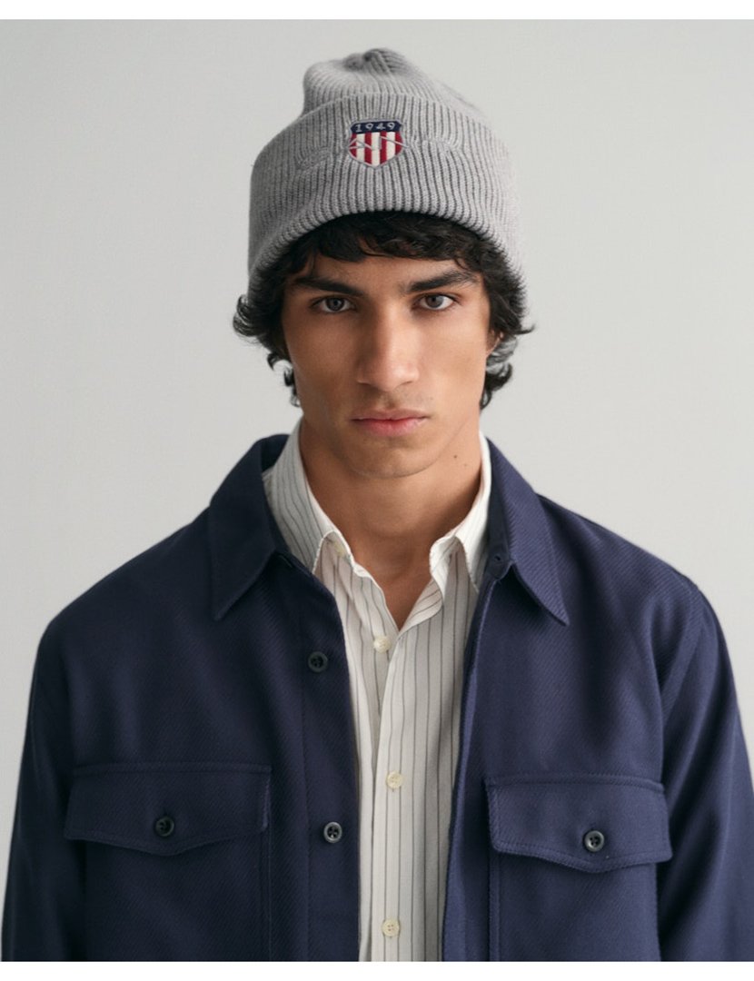 Gorro Archive Shield Cinzento